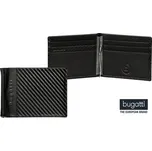 Pánská kožená peněženka dolarka Comet 49220601 černá bez kapsy na drobné, Bugatti