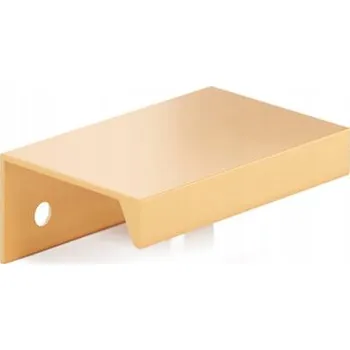 Nábytkové kování Nábytková úchytka hranová, zlatá matná, 5 x 3,2 x 1,8 cm