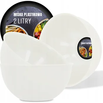 Plastová kuchyňská mísa na salát 2l krémová