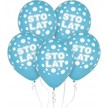 Balónek Balónky "Všechno nejlepší", modré, Godan, 30 cm, 5 ks