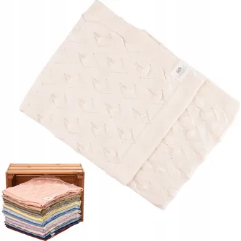 Prostěradlo Pletená deka - 90x100 cm - Snuglytots - Model Rhombaby - Krémová (Ecru)