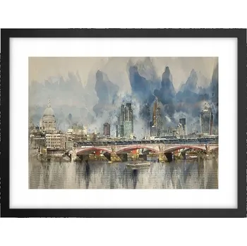 Obraz Obraz plakát v černém rámu do obýváku 40x30 foto města, plakáty na zeď