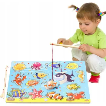 Dřevěná hračka Rybičky Dřevěná Hračka Logická hra