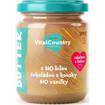 Vital Country Arašídové máslo bílá čokoláda a pravá vanilka 500 g