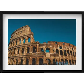 Obraz Dekorativní obraz v černém rámu do obýváku Koloseum v Itálii 70x50 cm