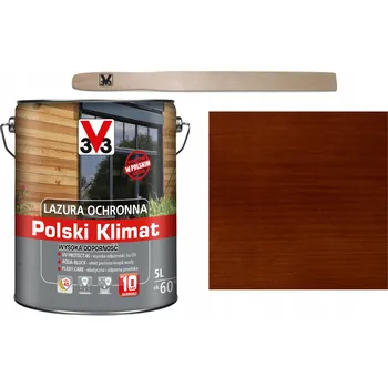 barva a nátěr na dřevo V33 3V3 Lazura s vysokou odolností borovice oregonská 5L