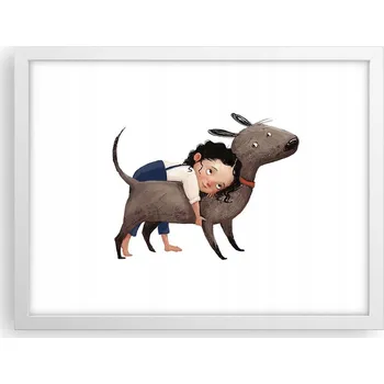 Obraz Obraz plakát v bílém rámu do obýváku 40x30 pro děti foto na zeď