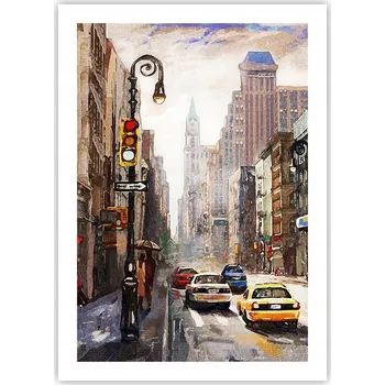 Obraz Plakát bez rámu do obývacího pokoje ložnice 50x70 nový York moderní módní obraz