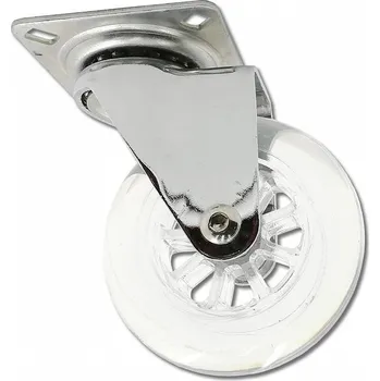 Pojezdové kolečko Kolečko 75mm otočné transparentní 45 kg pl.60x60