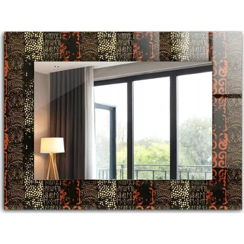 Zrcadlo Zrcadlo s potiskem do koupelny ložnice obývacího pokoje Etnický vzor 80x60