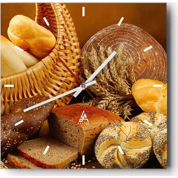 Hodiny Velké nástěnné hodiny 40x40 cm - Gastronomie - Skleněné hodiny - Tichý chod