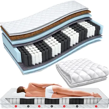 Matrace Matrace s taštičkovými pružinami Polské Materace 90 x 200 x 24 cm H3 , H4