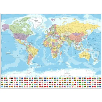 Obraz Plakát MAPA Světa Politická Kontinenty 91x61 bez rámu 91 x 61 cm