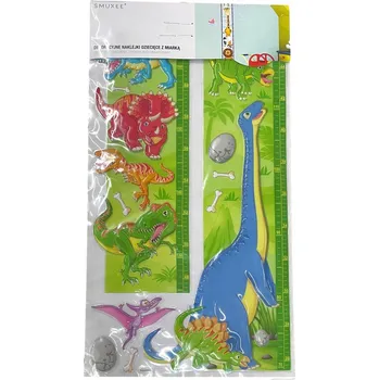 Samolepící dekorace OZDOBNÁ 3D NÁLEPKA NA ZEĎ S MĚŘÍTKEM