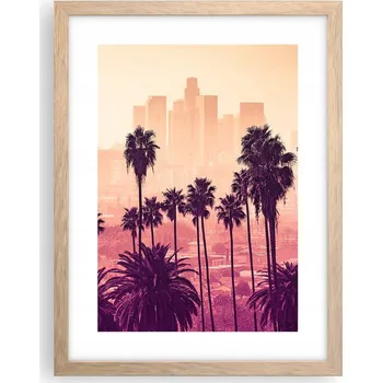 Obraz Obraz plakát v rámu světlý dub do obýváku 30x40 město plakáty na zeď