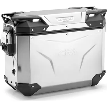 Zavazadlo na motocykl Givi obkev37ar stříbrný pravý kufr trekker outback hliníkový (monokey boční), objem 37 ltr.