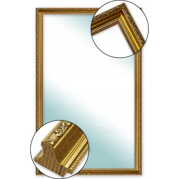 Zrcadlo Zrcadlo v rámu ZDOBENÉ BÍLÉ STŘÍBRNÉ ZLATÉ 60x40