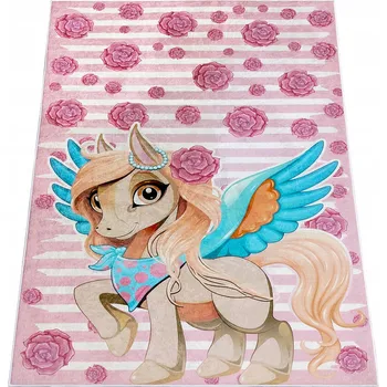 Koberec KOBEREC 80x120 PROTISKLUZOVÝ RŮŽOVÝ PRO DĚTI