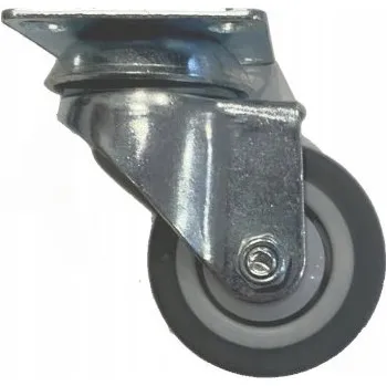 Pojezdové kolečko Kolečko k nábytku otočné Fitberg gumové s destičkou 50 mm