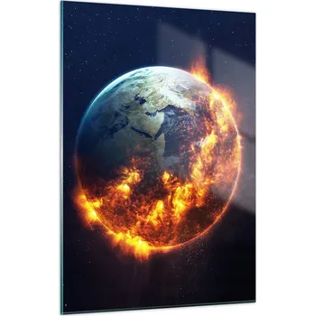 Obraz Obraz na skle do obýváku ložnice 50x70 kosmos foto obrazy na zeď sklo