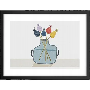 Obraz Obraz plakát v černém rámu do obýváku 40x30 květiny foto plakáty na zeď