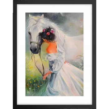 Obraz Obraz plakát v černém rámu do obýváku 30x40 žena foto plakáty na zeď