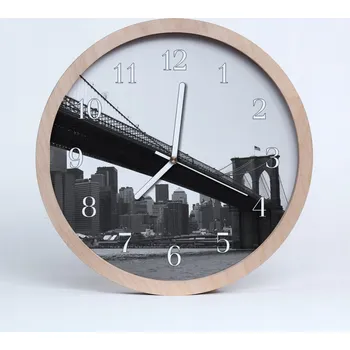 Hodiny Nástěnné hodiny z překližky – Stylový most, architektura