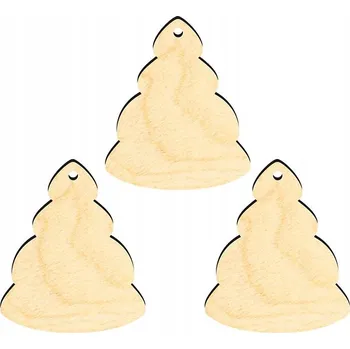 Obraz OZDOBY ŚWIĄTECZNE CHOINKOWE DREWNIANE Z15 3 ks