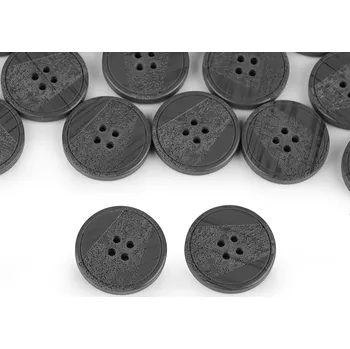 Galanterie Knoflík laser šedý 25mm (Knoflík plastový šedý 25mm)