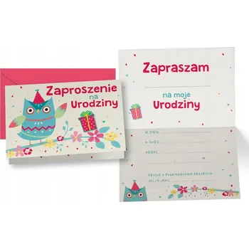 Pozvánka Narozeninové pozvánky ZZ-084 5 ks + obálky - motiv sova