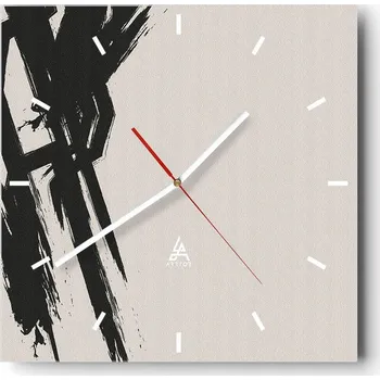 Hodiny Velké nástěnné hodiny 40x40 Minimalistické skleněné hodiny Tiché