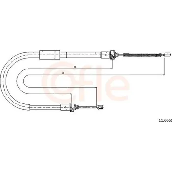 Brzdový systém Tažné lanko, parkovací brzda COFLE 92.11.6661