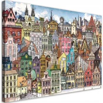 Obraz OBRAZ PRO DĚTI Veselé město 100x70