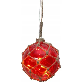 Vánoční ozdoba Švédská skleněná vánoční koule na zavěšení NOAH, skleněná koule