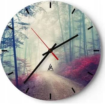 Hodiny Velké nástěnné hodiny 40x40 Krajina Skleněné hodiny Kulatý Tiché