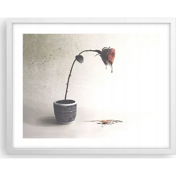 Obraz Obraz plakát na zeď v bílém rámu 50x40 abstrakce foto do obýváku