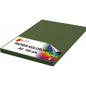 Barevný papír Barevný papír A4 80g, vojenská zelená, v2, 100 listů