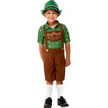 Karnevalový kostým BAVORSKÝ CHLAPECKÝ KOSTÝM OUTFIT HNĚDÝ 86
