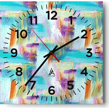 Hodiny Nástěnné hodiny do obýváku 40x40 Abstrakce Tiché hodiny Skleněné hodiny Bez hlučnosti