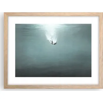 Obraz Obraz plakát v rámu světlý dub do obýváku 40x30 voda foto plakáty na zeď