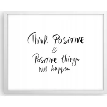 Obraz Obraz plakát na zeď v bílém rámu 50x40 typografie foto do obýváku