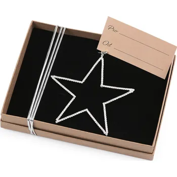 Vánoční dekorace Vánoční štrasová hvězda jablonecká bižuterie Ø9 cm Varianta: crystal, Balení: 1 ks