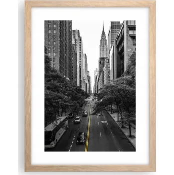 Obraz Obraz plakát v rámu světlý dub do obýváku 30x40 New York plakáty na zeď