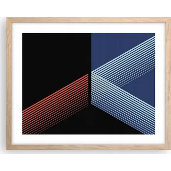 Obraz Obraz plakát na zeď v rámu světlý dub 50x40 abstrakce foto do obýváku