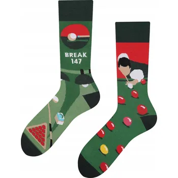 Pánské oblečení Todo Socks Ponožky Snooker, bilard, bile, kij, mecz vícebarevná velikost 43-46