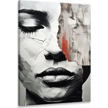 Obraz Obraz Canvas do obývacího pokoje Portrét ŽENY Beton Zeď Abstrakce 20x30