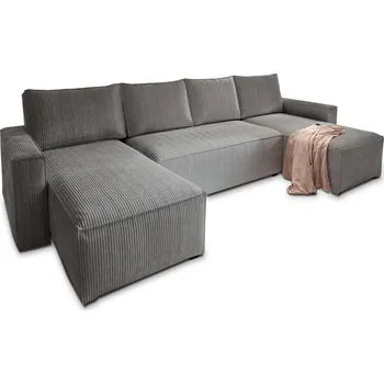 Sedací souprava Šedá sedací souprava do U SMART COSARO 295x140 cm