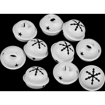 Vánoční dekorace Rolničky Ø30 mm Varianta: 1 bílá, Balení: 10 ks