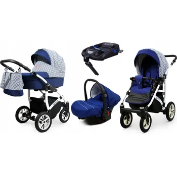 Kočárek Kočárek 4v1 BabyLux QUEEN - hluboká korba, sportovní sedačka, autosedačka, základna ISOFIX
