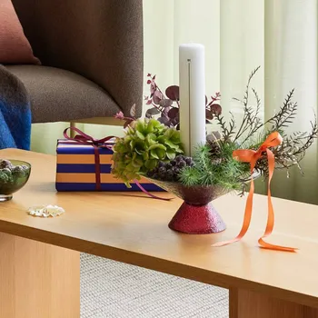 Lampička HÜBSCH Velká skleněná miska na sladkosti, modrá/červená, sklo, Ø 25 cm modrá, červená - Doprava zdarma